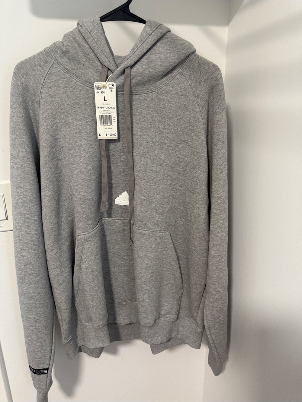 adidas Men’s Gray Zip-Up Hooded Sweater
